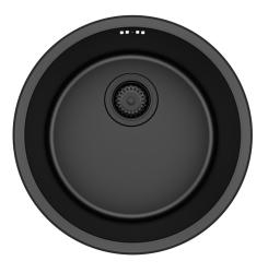 Pure.Sink Rondo Gun metal Pyöreä Pesuallas tasoon upotettava, alapuolelle asennettava ja päällä asennettava 38 cm PRN38-61
