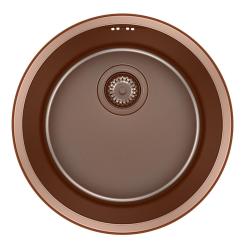 Pure.Sink Rondo Kuparinen Pyöreä Pesuallas tasoon upotettava, alapuolelta kiinnitettävä ja päälle asennettava 38 cm PRN38-62