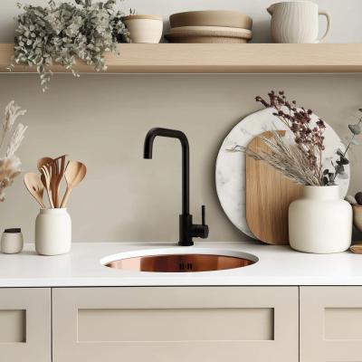Pure.Sink Rondo Kuparinen Pyöreä Pesuallas tasoon upotettava, alapuolelta kiinnitettävä ja päälle asennettava 38 cm PRN38-62