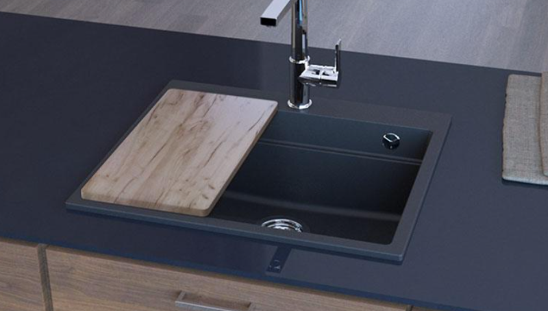 Granitemy Beechwood cutting board for on a sink 402mm x214mm 1208971830