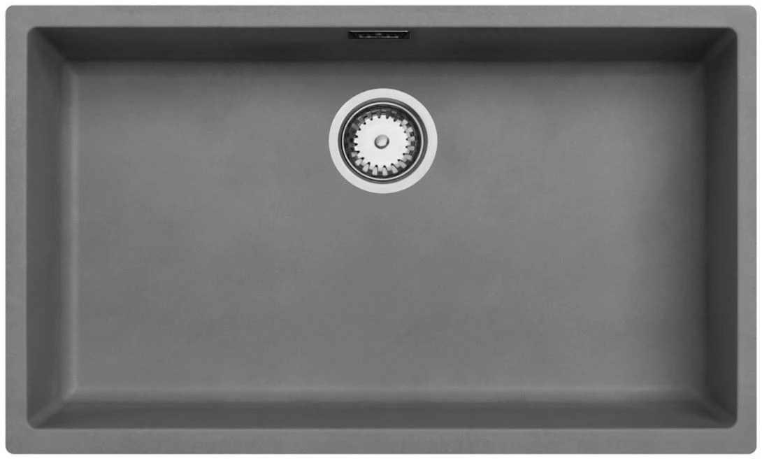 Ausmann Fibre betoniharmaa iso upotusallas 70x40cm alaosan asennus, päälle asennus ja tasoon upotus automaattisella RVS-tulpalla 1208971920