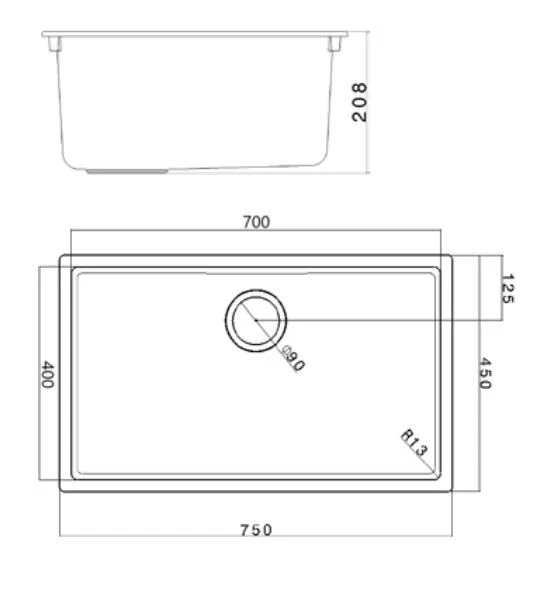 Ausmann Fibre hiekkavalkoinen suuri pesuallas 70x40cm alakaappiin, päälle rakennettava ja tasoon upotettava automaattisella kultaisella tulppalla 1208971938