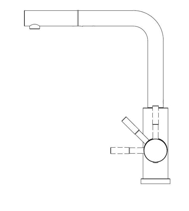 Pure.Sink Elite Steel Spark-S keittiöhana PVD-kupari vedettävällä juoksuputkella PS8041-62