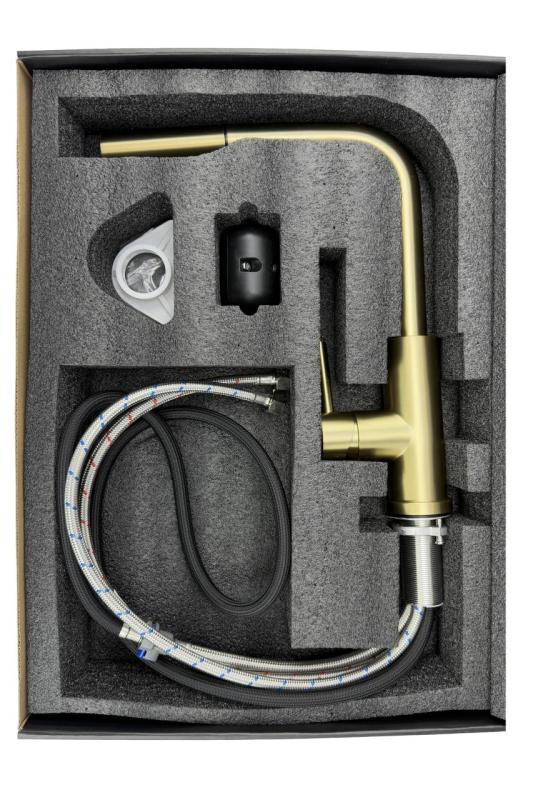 Pure.Sink Elite Steel Spark-S keittiöhana PVD-kupari vedettävällä juoksuputkella PS8041-62