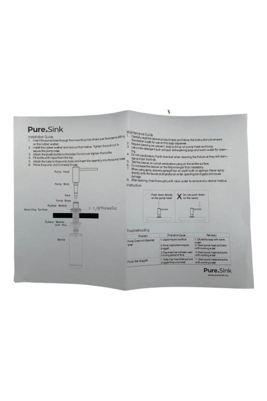 Pure.Sink Elite Steel Shine upotettava saippuannostelija PVD-kupari, täytettävissä yläpuolelta PS9010-62