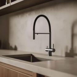 Pure.Sink Elite Steel Flex 3-tie PVD-aseen metalli keittiöhana joustavalla juoksutuksella ja suodatetulla vedellä PS8110-61