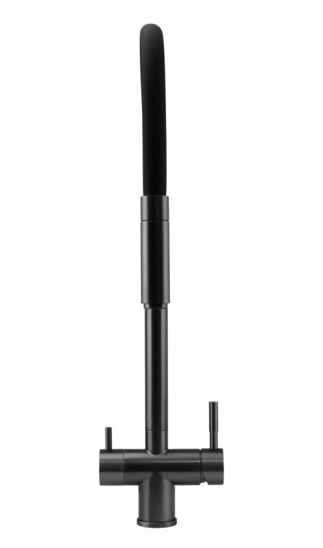 Pure.Sink Elite Steel Flex 3-tie PVD-aseen metalli keittiöhana joustavalla juoksutuksella ja suodatetulla vedellä PS8110-61