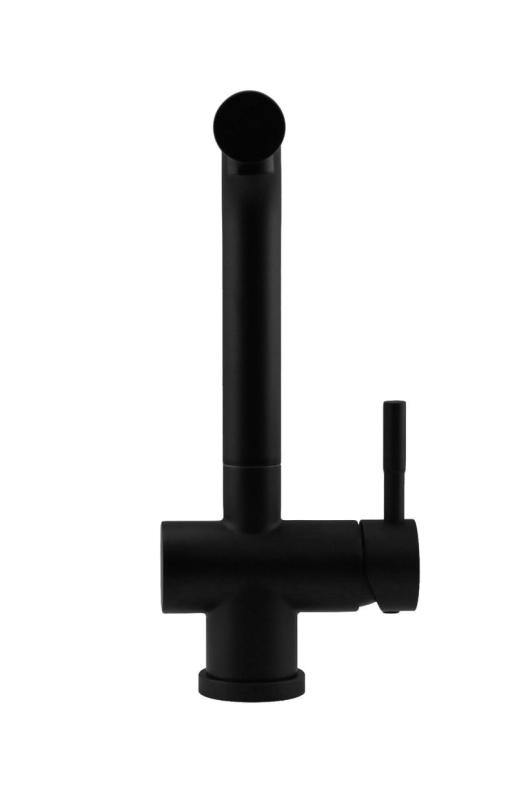 Pure.Sink Elite Steel Pulse-S keittiöhana Matt Musta ulosvedettävällä juoksuputkella ja suihkutoiminnolla PS8500-10