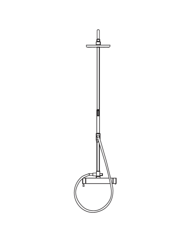 MURO TUA suihkuyhdistelmä termostaatilla ja sadesuihkulla, kromi M1.B11TH.CR