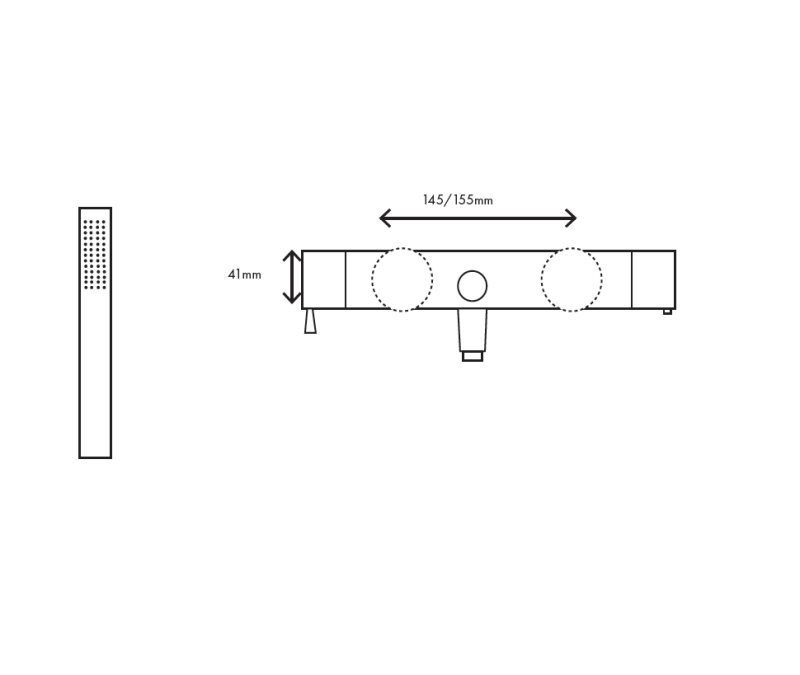MURO TUA kylpyhuoneen termostaatti käsisuihkusetillä, kromi M1.B2TH.CR