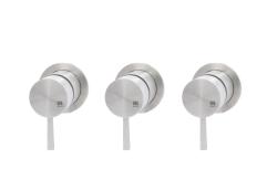 MURO TUA seinään asennettava sekoitushana, 2 sulkuventtiiliä, kromi M1.B34.R.CR