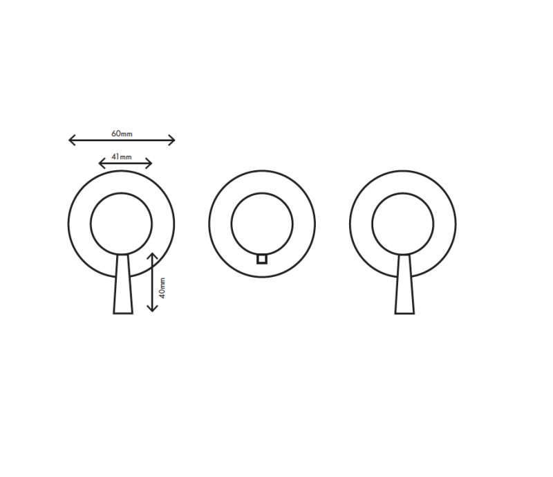 MURO TUA upotettava suihkutermostoventtiili 2 sulkuventtiilillä, kromi M1.B34T.R.CR