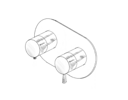 MURO TUA upotettava suihkutermostoventtiili, 1 ulostulo, kromi M1.B31T.S.CR