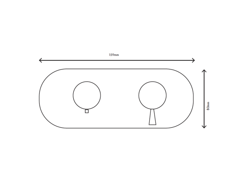 MURO TUA upotettava suihkutermostoventtiili, 1 ulostulo, kromi M1.B31T.S.CR