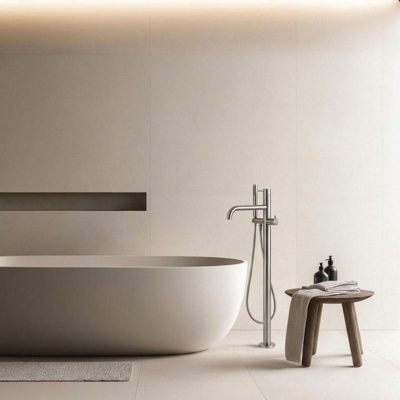 MURO TUA freestanding bath faucet with hand shower chrome M1.CA1.CR