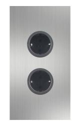 Indux Corner Energiakolonne 2 pistorasialla, maadoitettu, ruostumaton teräs 1208972276