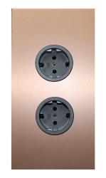 Indux Corner Еnergiezuil, jossa 2 pistorasiaa, maadoitettu, kupari 1208972279