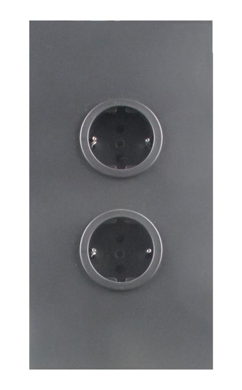 Indux Corner Energia-pylväs, jossa 2 pistorasiaa, maadoitettu, gun metal 1208972281