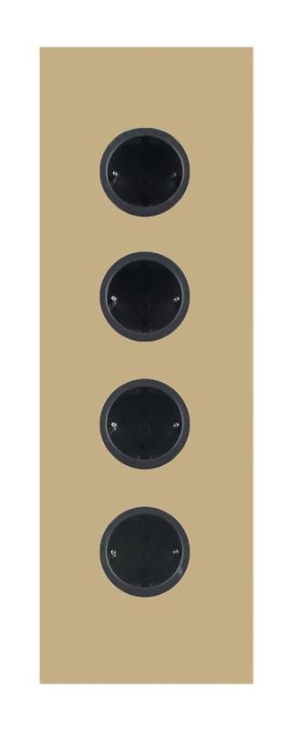 Indux Corner Еnergiezuil, 4 pistorasiaa, maadoitettu, kultainen 1208972292