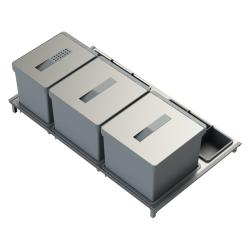 Indux Sort Jätejärjestelmä 3-osainen Käsikäyttöinen ulosvedettävät laatikot 1208972320