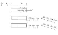 Indux Nivo Keittiön LED-valosarja 3x3 W, keskuskatkaisimella, alumiininen ulkonäkö 1208972334