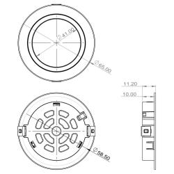 Indux Luma pieni upotettava keittiö LED-spot valkoinen 1208972374