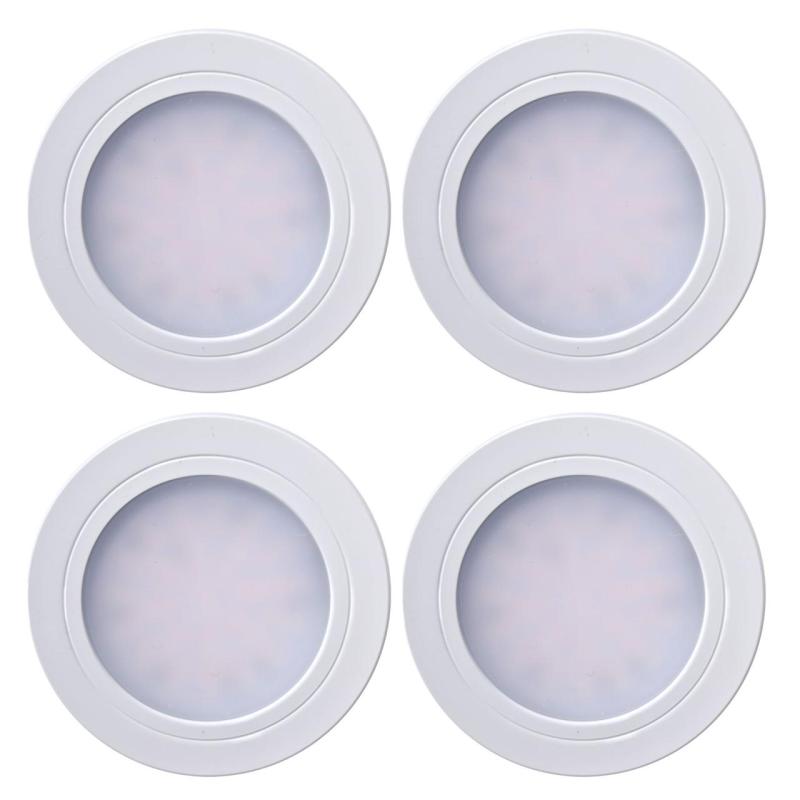 Indux Luma pieni upotettava keittiö LED-kohdevalosetti 4 kohdevaloa LED-ohjaimella Valkoinen 1208972377