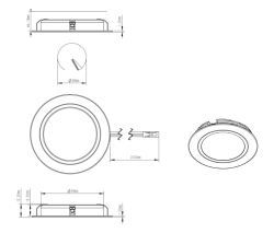 Indux Luma Sisäänrakennettu keittiö Multi Tone LED -sarja 4 kohdevaloa Musta 1208972406