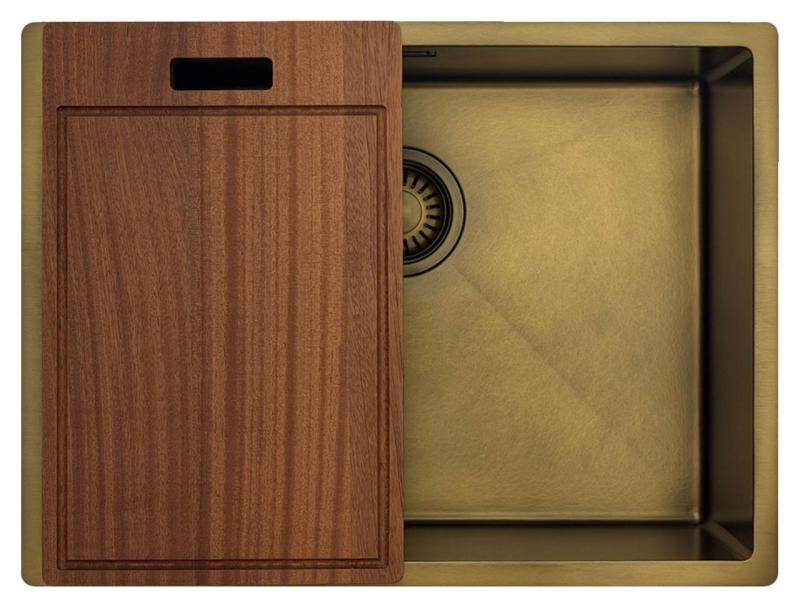 Pure.Sink Luxion PVD Antiikki Pronssinen pesuallas 55x40 cm, alakaappi, tasoasennus ja pinta-asennus  pohjalla PLX5540-64