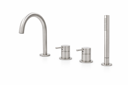 MURO TUA upotettava kylpyammeen reunamikseri pyöreällä ulostulolla ja ulosvedettävällä käsisuihkulla, kromi 1208972441