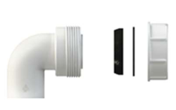 Pure.Sink UK-sifonikulmasarja mutterilla ja tiivisteillä 40 mm WSTSUK-32