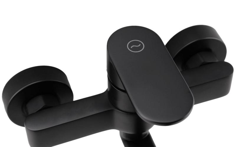 Aquanello Casa Yhden vivun keittiön seinähana, musta, ulostulo 25 cm BL-1425-CS