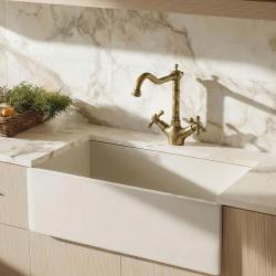 Aquanello Heritage Ascot Klassinen keittiö Nostalginen keittiöhanat Pronssi, kulmainen suutin BN-4002-HA