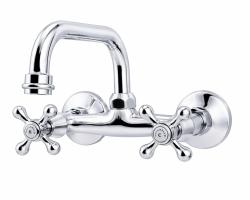 Aquanello Heritage Ascot Klassinen keittiön seinähana, ylävirtaus, kromi CR-4110-HA