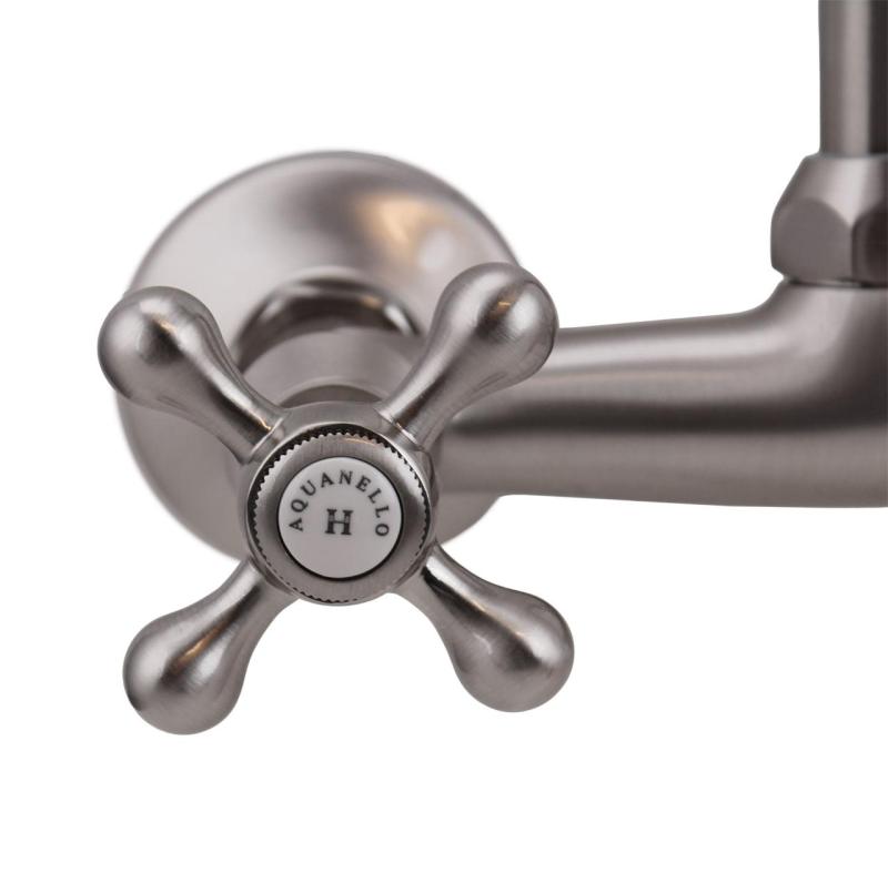 Aquanello Heritage Ascot Klassinen keittiöseinähana, ylävirtaus, ruostumaton teräs NB-4110-HA