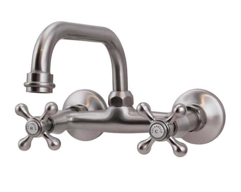 Aquanello Heritage Ascot Klassinen keittiöseinähana, ylävirtaus, ruostumaton teräs NB-4110-HA