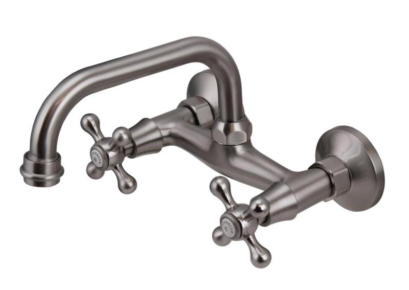 Aquanello Heritage Ascot Klassinen keittiöseinähana, ylävirtaus, ruostumaton teräs NB-4110-HA