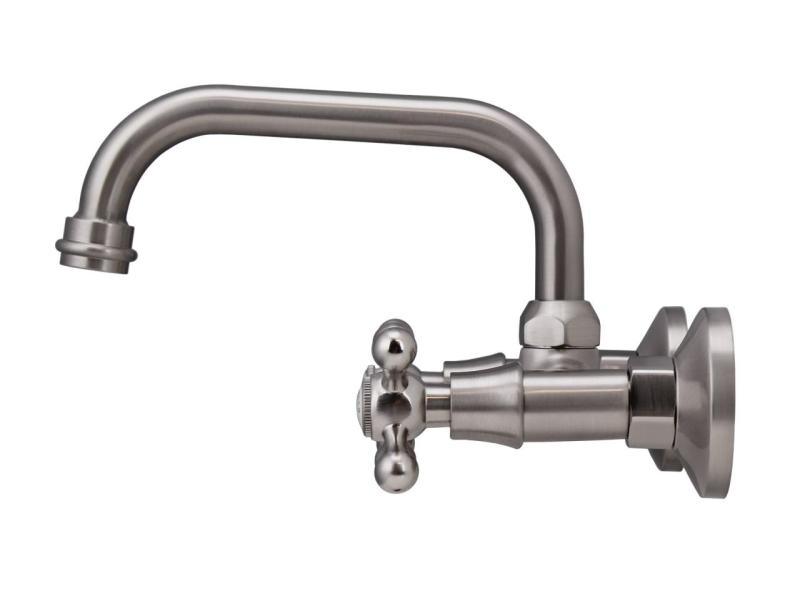 Aquanello Heritage Ascot Klassinen keittiöseinähana, ylävirtaus, ruostumaton teräs NB-4110-HA