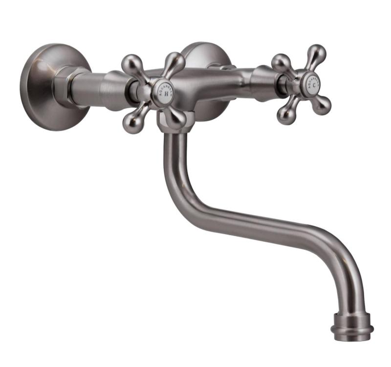 Aquanello Heritage Ascot Klassinen keittiön seinähana, ruostumaton teräs NB-4111-HA