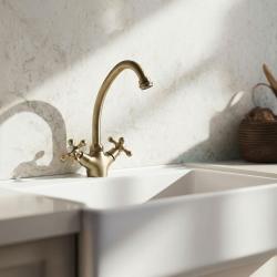 Aquanello Heritage Ascot Klassinen keittiö Nostalginen keittiöhanat Pronssi BN-4004-HA