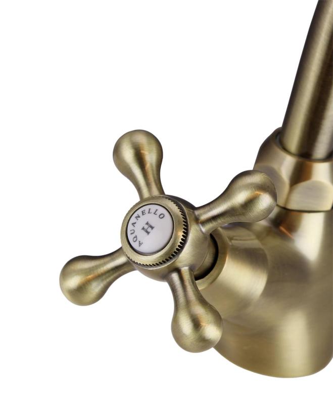 Aquanello Heritage Ascot Klassinen keittiö Nostalginen keittiöhanat Pronssi BN-4004-HA