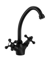 Aquanello Heritage Ascot Klassinen keittiö Nostalginen keittiöhanan musta BL-4004-HA