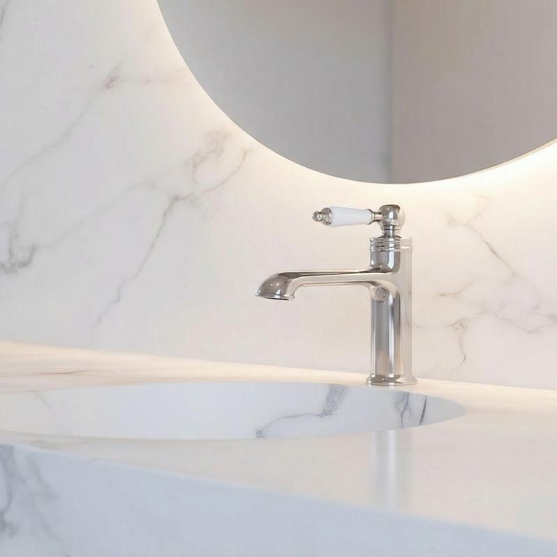 Aquanello Heritage Manor Klassinen nostalginen pesuallashana kromi CR-1001-HM