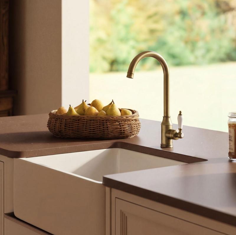 Aquanello Heritage Manor Klassinen keittiö Nostalginen keittiöhanan pronssi BN-9001-HM