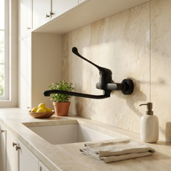 Aquanello Medic Keittiön seinähana pitkällä kahvalla, musta BL-1005-MD