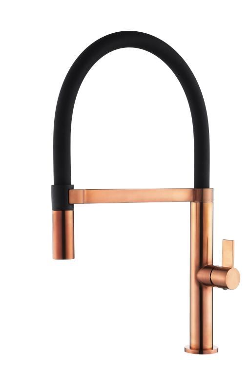 Ausmann Mosel Yhdistelmäsetti Pesuallas PVD Kupari 50x40 cm keittiöhanalla, saippua-annostelijalla ja rullamatolla 1208972563