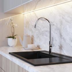 Graniteland Vira Slim Krominen keittiöhanan, jossa on kääntyvä juoksuputki 1208972625