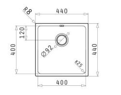 PM Lydia Ruostumaton teräsallas 40 x 40 cm, alakaappiasennus, tasoasennus ja päälleasennus 1208972639