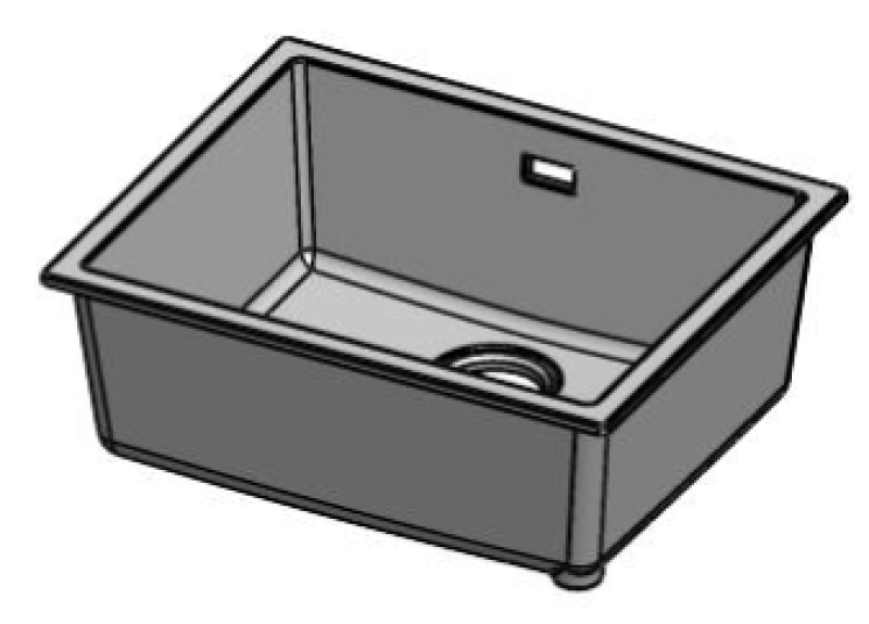 Pure.Sink Eternal Quartz Beige -pesuallas 50 x 40 cm, upotettava ja pinta-asennettava, kuparinen tulppa
