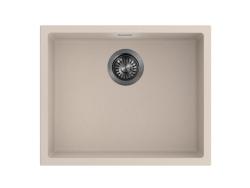Pure.Sink Eternal Quartz Beige -pesuallas 50 x 40 cm, taso- ja alakaappiasennus, gun metal -tulppa
